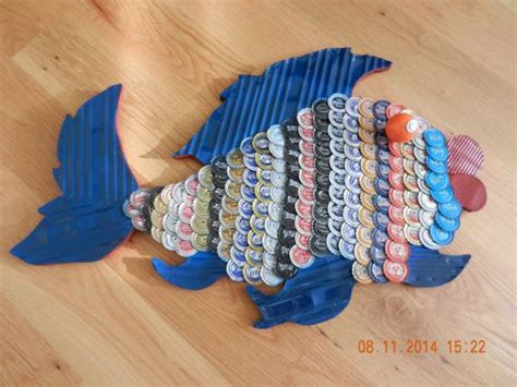 Hand Crafted Fish From Bottle Caps And Tin By Treasuredsunsets