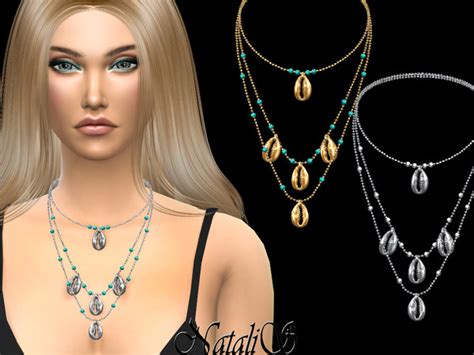 Shell Layered Necklace By Natalis At Tsr Sims 4 Updates