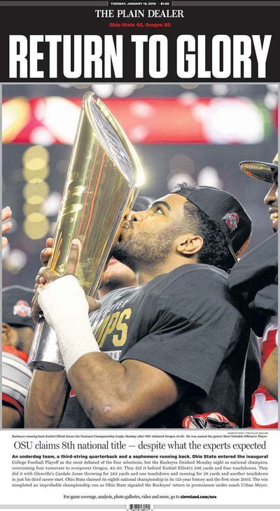 The Best Ohio State National Championship Newspaper Front Pages