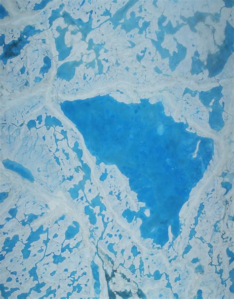 Melt Water Over Arctic Sea Ice Arctic Sea Nasa Images Melt Water