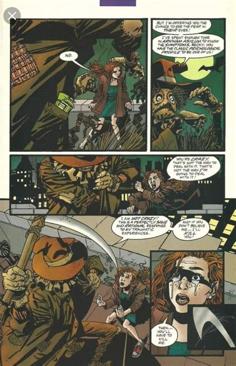 Scarecrow And Becky Albright In The Comics Scarecrow Batman