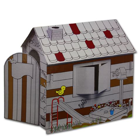 Eine geeignete verpackung für ihr fahrrad erhalten sie hier. Kinder Karton Papphaus - Spielhaus Bastelhaus Haus ...