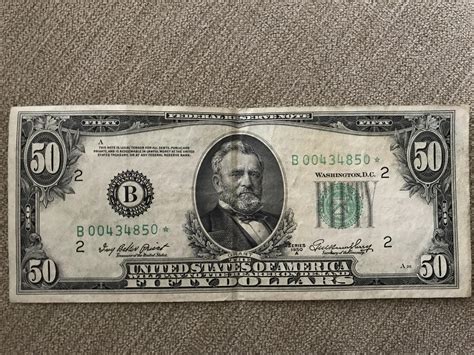 How Much Is A 1950 50 Dollar Bill Worth Dollar Poster