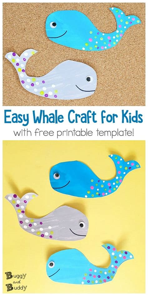 Whale Craft For Kids With Free Printable Template Buggy And Buddy