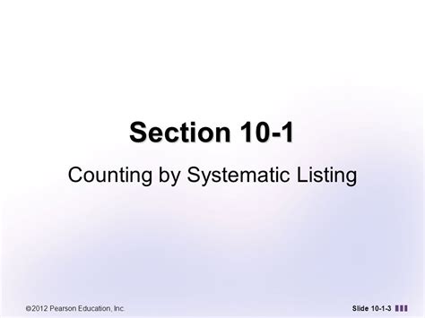 2012 Pearson Education Inc Slide Chapter 10 Counting Methods Ppt