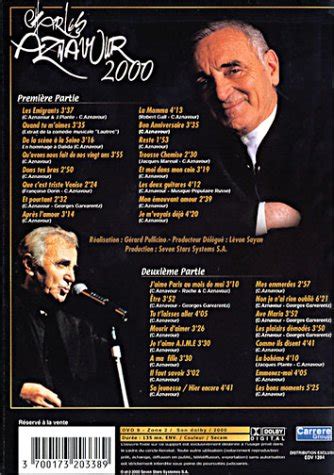 Charles Aznavour Live Au Palais Des Congr S Boutique Charles