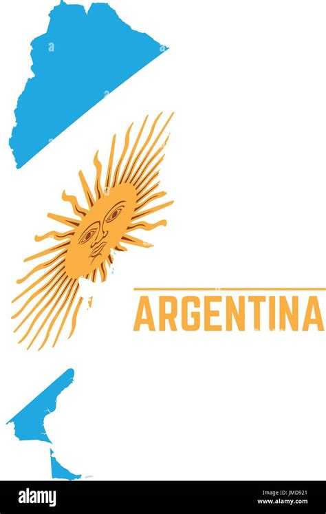 Bandera Y Mapa De Argentina Imagen Vector De Stock Alamy