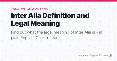 Inter Alia Definition What Does Inter Alia Mean