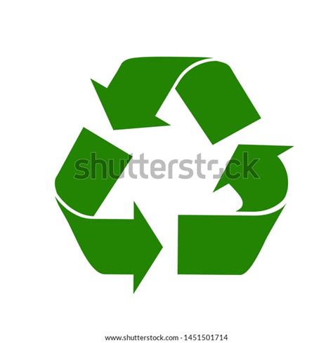 Universal Recycling Symbol International Symbol Used Stock Vector