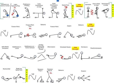 Stick Figure Yoga This Is How I Write Out All My Yoga Routines