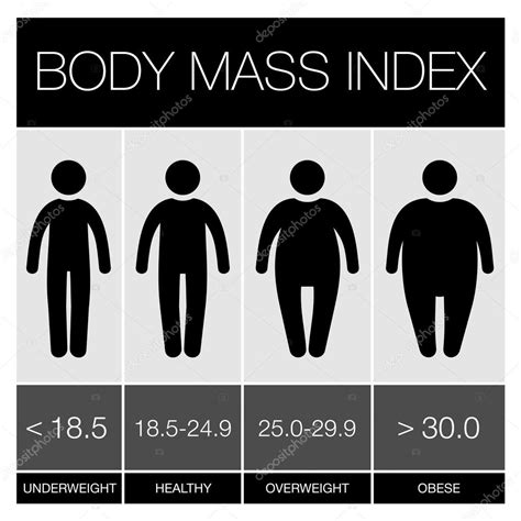 Body Mass Index Infographic Icons Vector — Stock Vector © In8finity