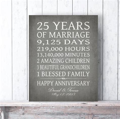 Maybe you would like to learn more about one of these? SILVER 25th Anniversary Gift for Parents 25 Years Personalized