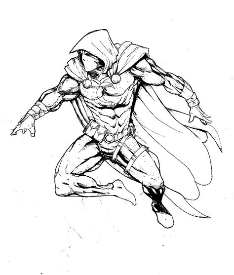 Marvel Moon Knight Coloring Pages Moon Knight Coloring Pages