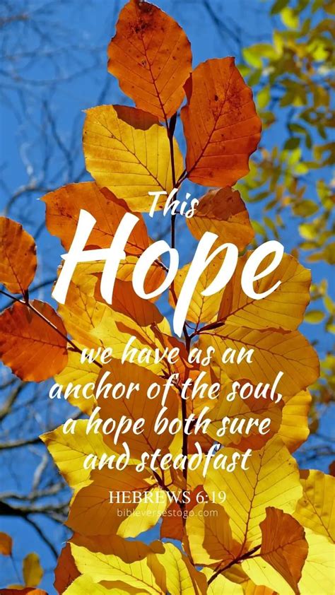 Autumn Leaves Hebrews 6 19 Encouraging Bible Verses