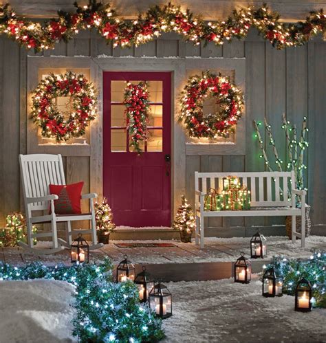 Traditional Outdoor Design Hanging Christmas Lights Christmas Porch