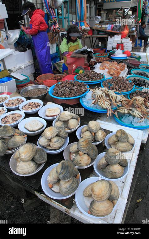 South Korea Busan Jagalchi Fish Market Stock Photo Alamy