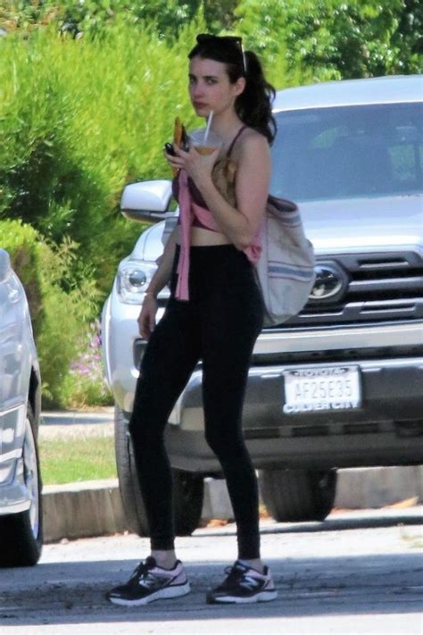 Emma Roberts In Tight Leggings In La Outside A Gym The Fappening