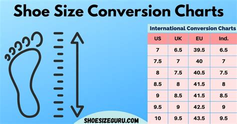 Shoe Size Conversion Charts And Table Us Uk Ind Euro