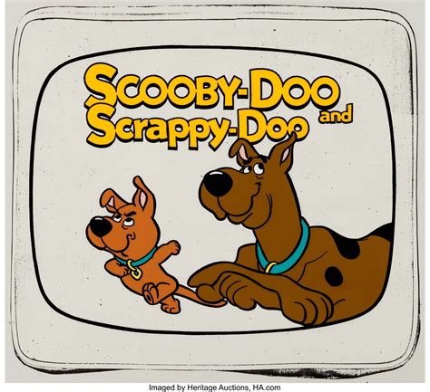 Scooby Doo And Scrappy Doo Publicity Cel Hanna Barbera C Lot
