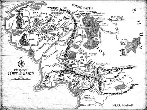 Reference Middle Earth Map Tolkien Map Middle Earth