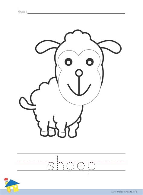 Sheep Coloring Worksheet The Learning Site