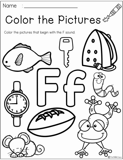 Letter F Worksheet For Preschool Phonics Worksheets Kindergarten