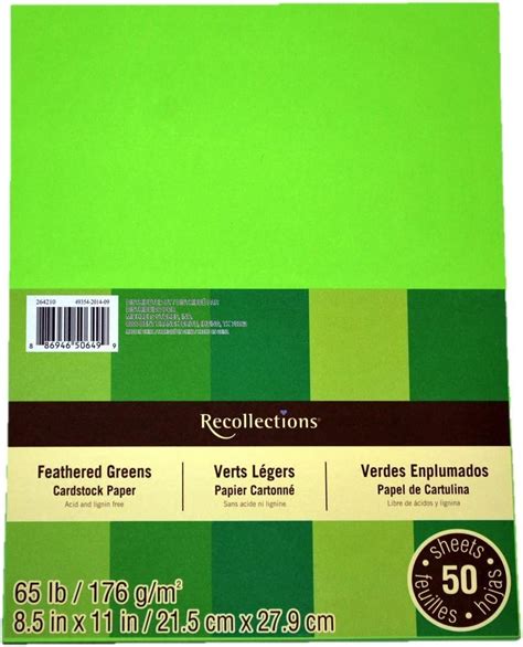Buy Recollections Cardstock Paper 8 12 X 11 Feathered Greens 50