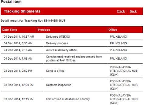 Track the status of your ems mail, post, parcel, shipment at any time during and after delivery. Cek Resi Pos Laju Tracking