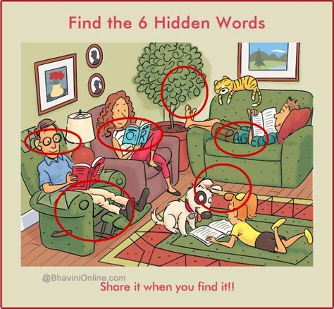 Find The 6 Words Hidden Words In Pictures Hidden Word