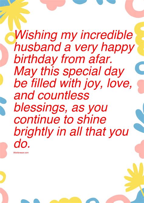 52 Long Distance Birthday Messages Wishes And Captions For Husband Wishbreeze