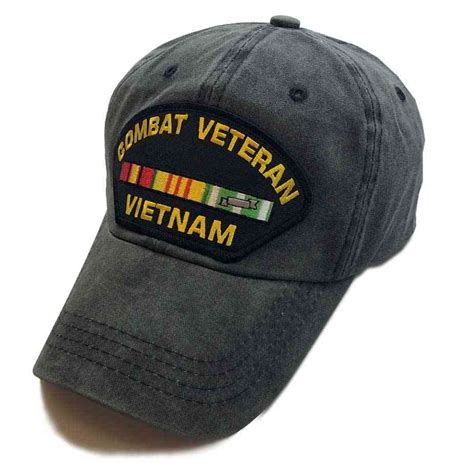 Vietnam Combat Veteran 3 Ribbons Ball Cap Hats