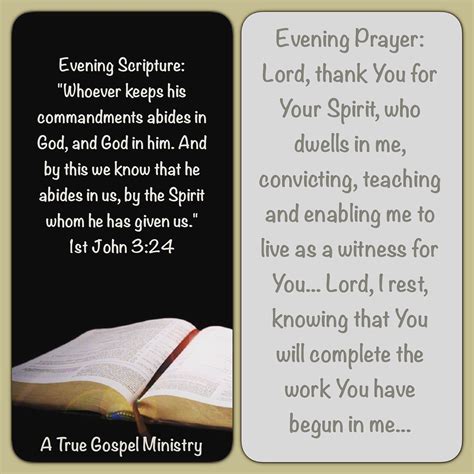 Evening Scripture And Prayer Atruegospelministry