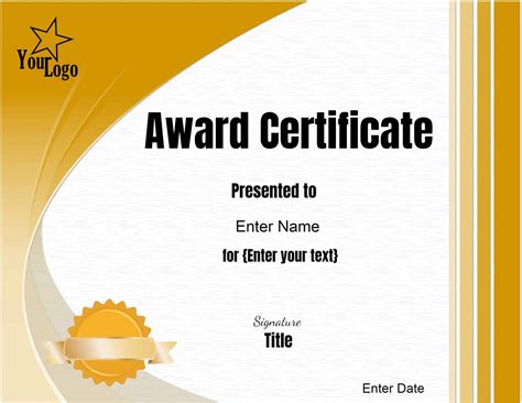 Editable Certificates And Awards