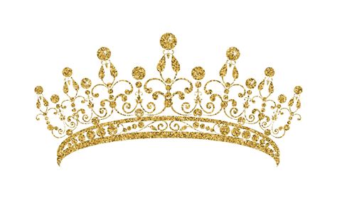 glittering diadem golden tiara isolated on white background 361658 vector art at vecteezy