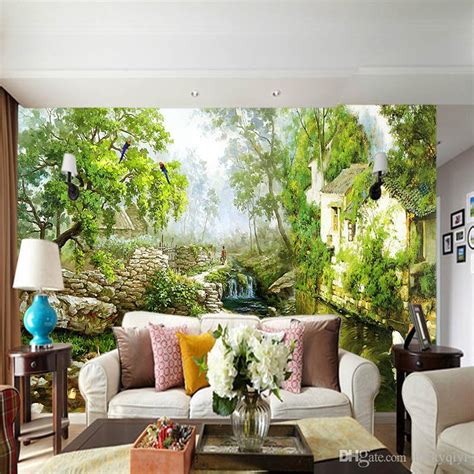 3d Natural Scenery Tv Background Wallpaper Living Room Bedroom