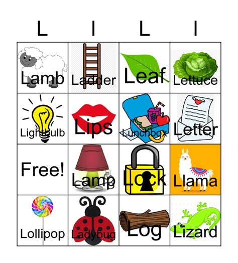 Play Letter L Bingo Online Bingobaker