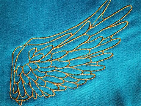 The Angel Wings Machine Embroidery Designs 2 Types Instant Download