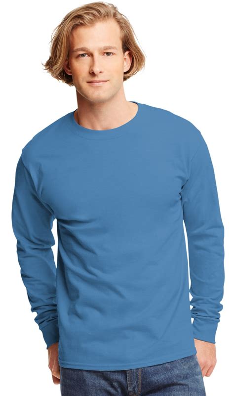 Hanes Hanes Tagless Men`s Long Sleeve T Shirt Best Seller 5586