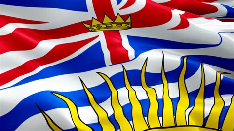 British Columbia Province Flag Video Stock Footage Video 100 Royalty Free 1047708211