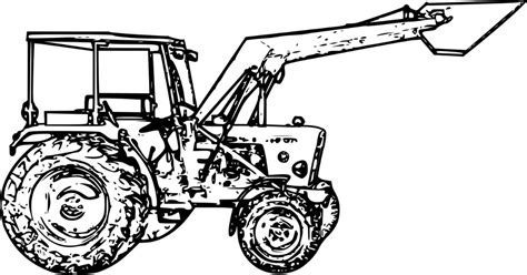 Traktor Stojący Kolorowanka Do Druku Tractors Tractor Drawing