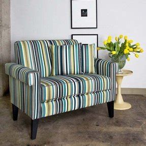 Chair has a loose cushion back and seat on straight legs. Striped Accent Chair With Arms - Foter