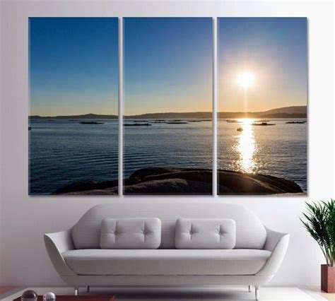Sunrise Wall Art Beach Canvas Prints Ocean Home T