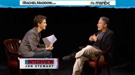 rachel maddow s must see jon stewart interview