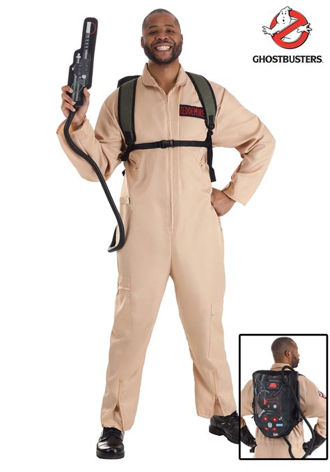 Ghostbusters Mens Plus Size Deluxe Costume Ghost Hunter Costume