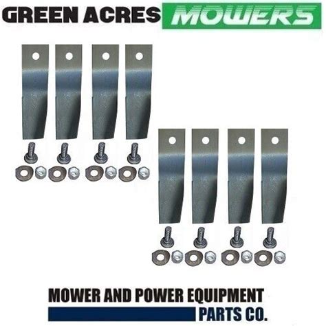 8x Blades And Bolts Kit For Husqvarna Mtd Ride On Mowers W Swing Back