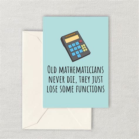 Math Teacher Birthday Card Printable Cards