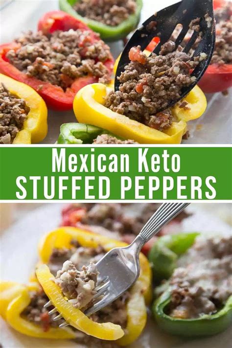 Just like tacos except keto approved and much better! Keto Stuffed Peppers (Mexican Style) | Recipe | Stuffed ...