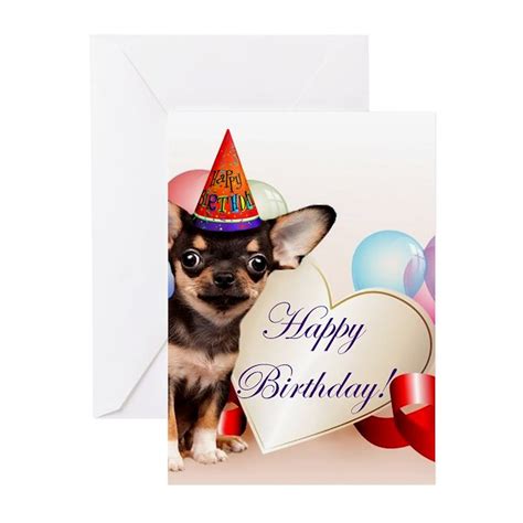 Happy Birthday Chihuahua Dog Greeting Cards By Ritmoboxers