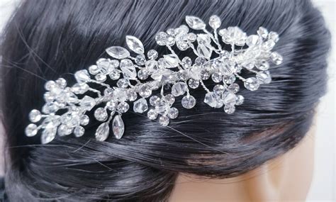 35 Crystal Hair Clip Wedding Crystal Hair Clip Etsy