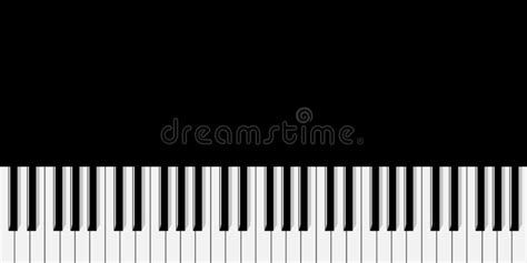 Hoogste Mening Van Vereenvoudigd Vlak Zwart Wit Pianotoetsenbord Op